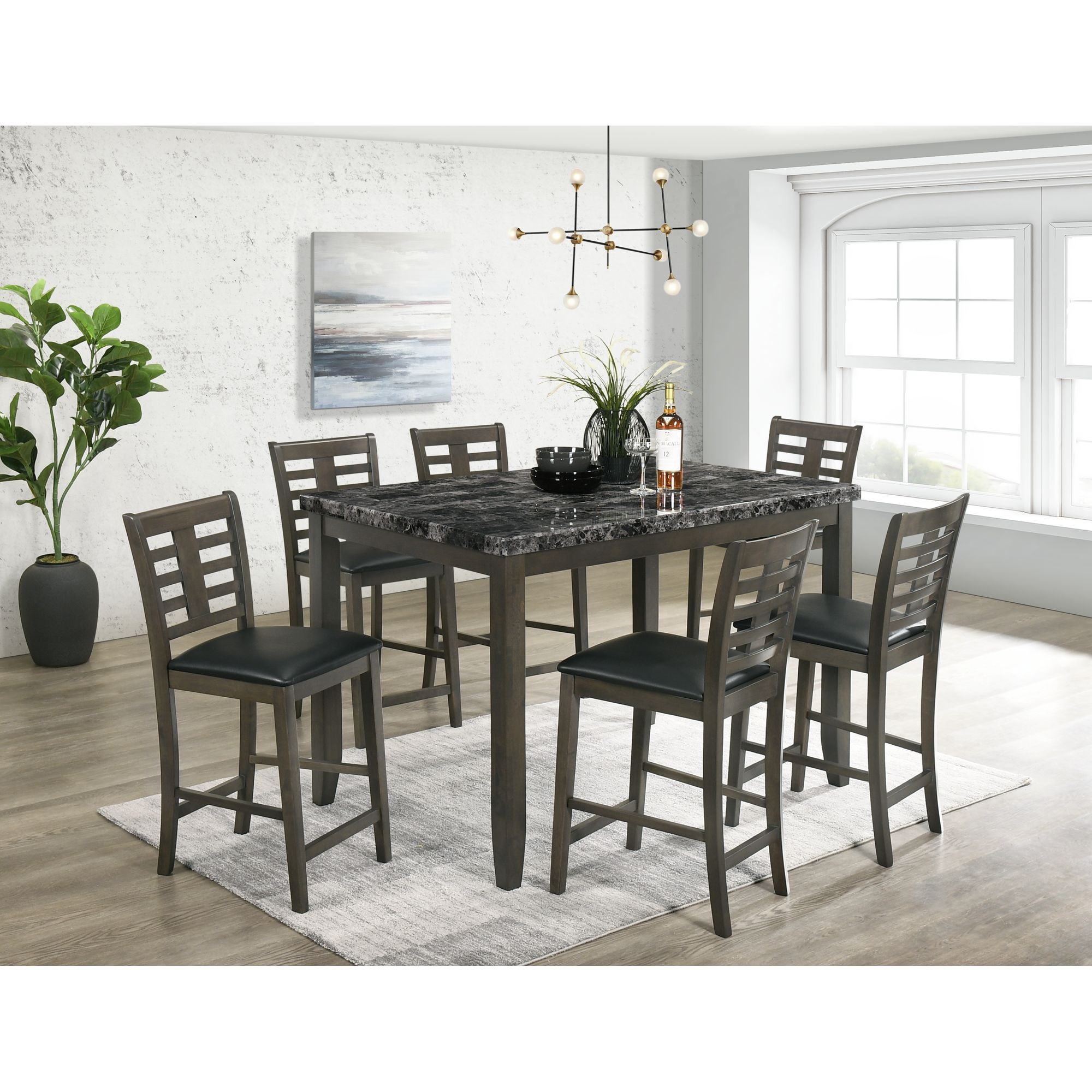 Elements International Casual Dining Nash Counter Set Valeri